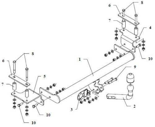 Auto sakabes āķis  DAEWOO LANOS